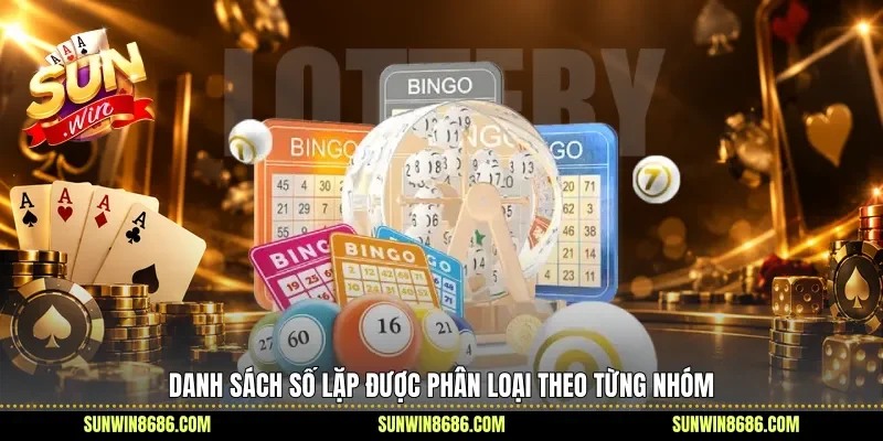 Danh sách số lặp được phân loại theo từng nhóm