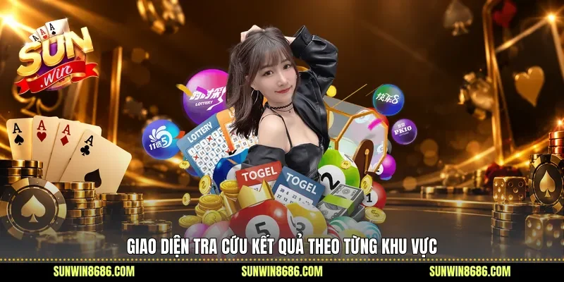 Giao diện tra cứu kết quả theo từng khu vực