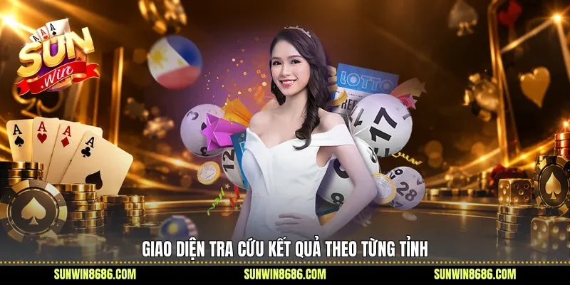 Giao diện tra cứu kết quả theo từng tỉnh